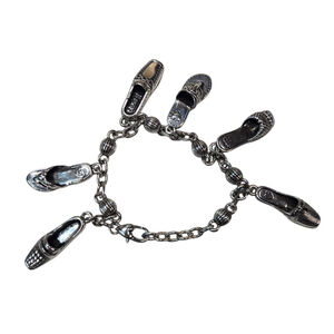 Brighton Bracelet Women's Silver Plated Shoe Charm Collectible Adjustable Size